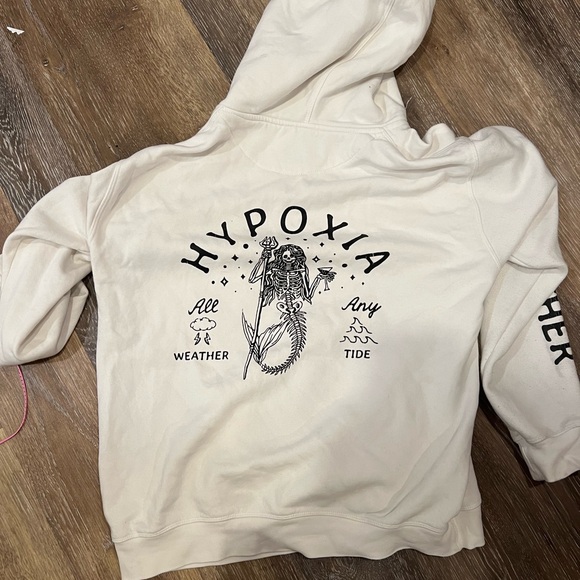 Hyproxia- seek the deep medium sized white sweatshirt. Hoodie - Picture 3 of 6